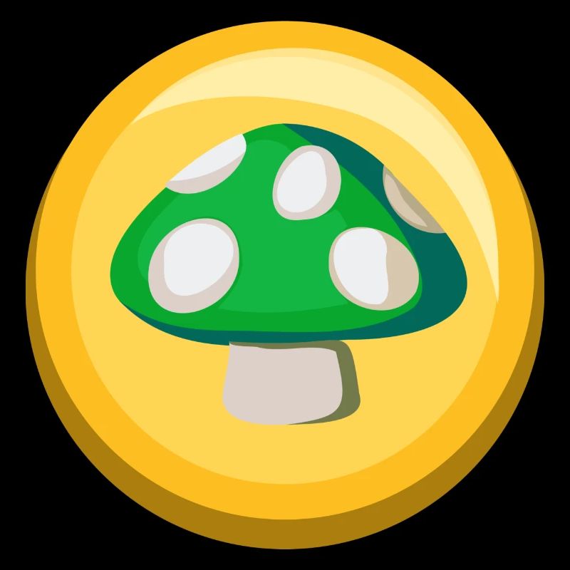Icône d’autocollant de champignon vert