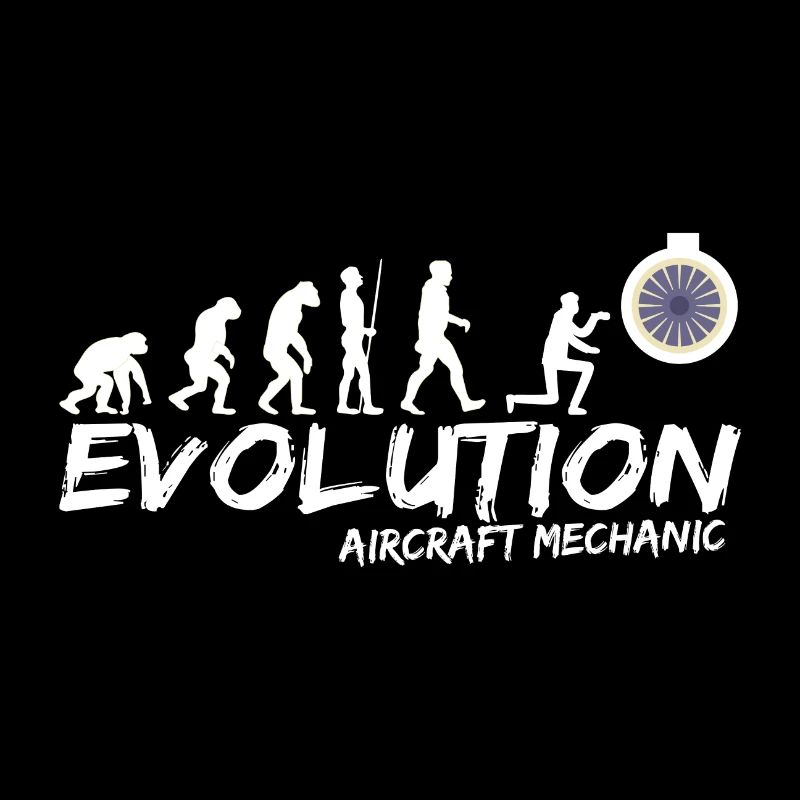 Airplane Mechanic Maintenance Evolution Funny