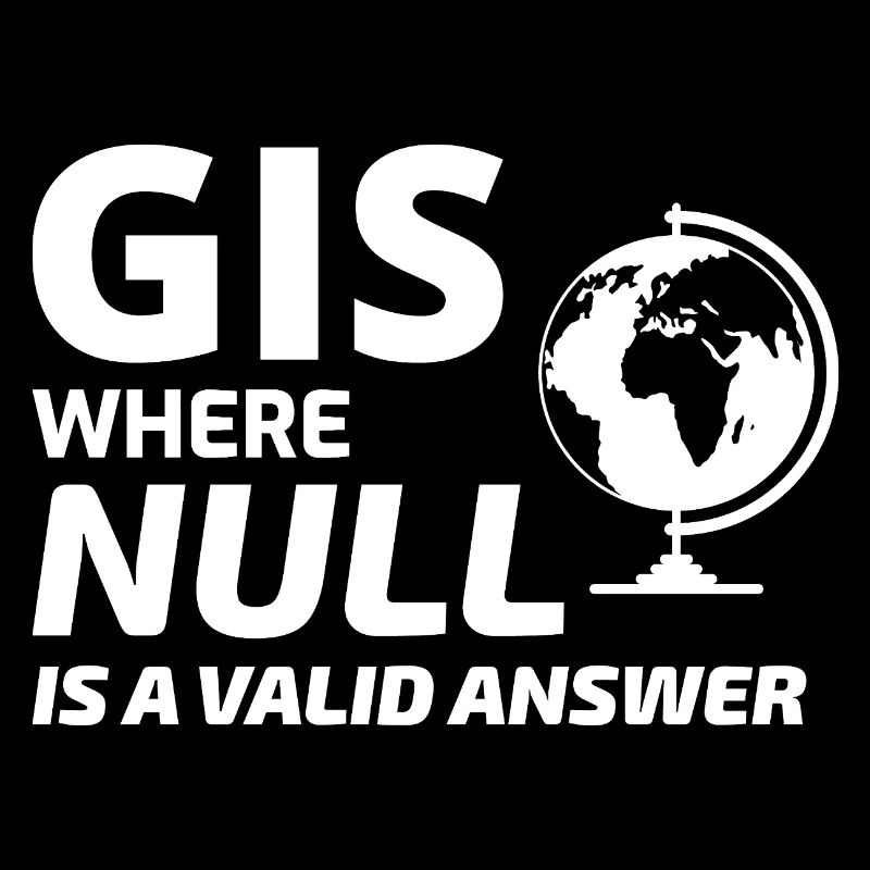 Geospatial Null Wert Kartographie GIS Humor