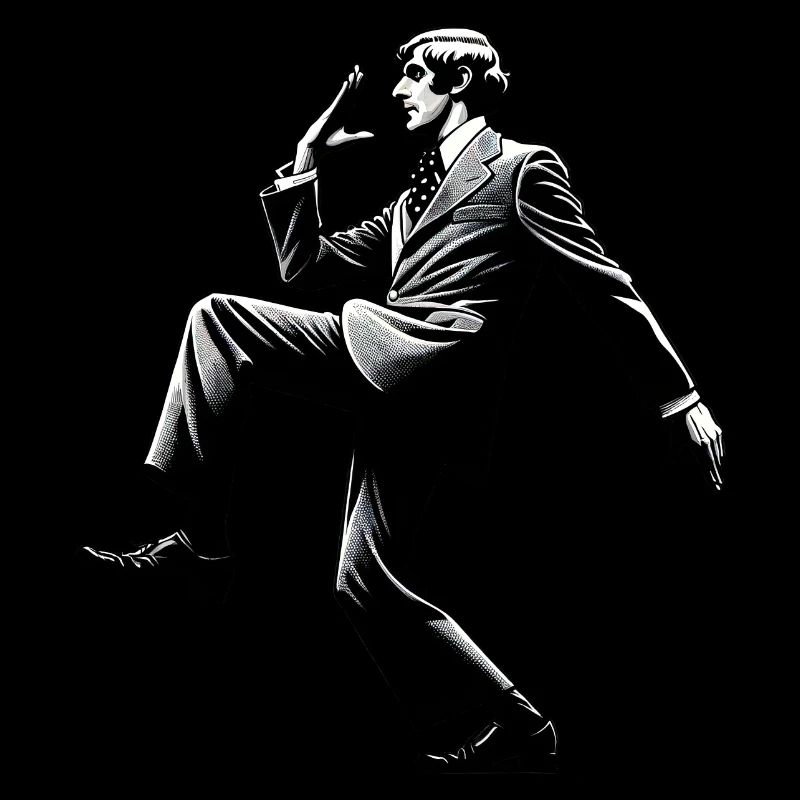 Vintage Suave Silhouette