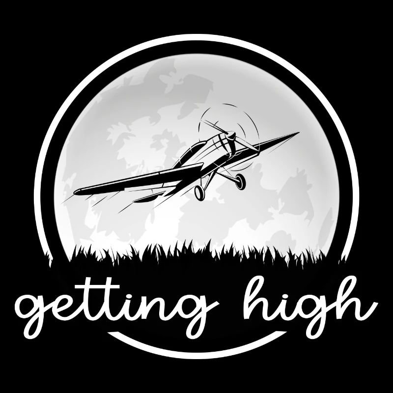 Flugzeug Pilot "getting high" Flieger-Romantik