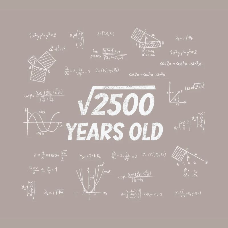 Square root from 2500 - 50th birthday math nerd