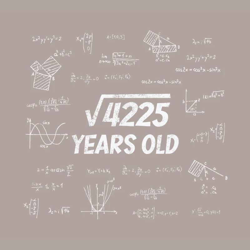 Square root from 4225 - 65th birthday math nerd