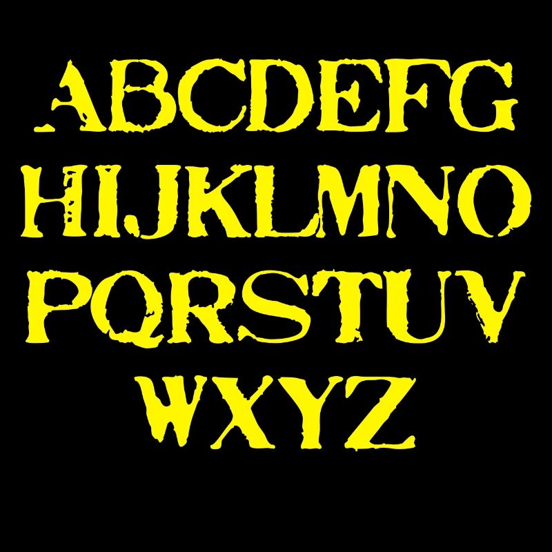 ABC Geschenkidee Alphabet Grundschule Kinder gelb