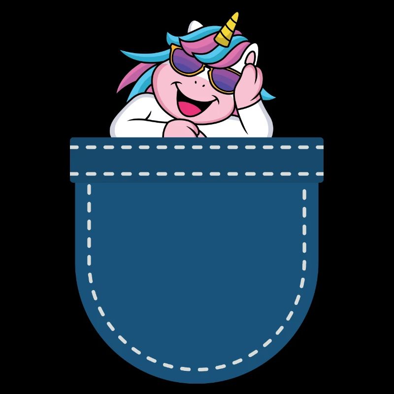 Fantasy Tier Geschenk Brusttasche Einhorn