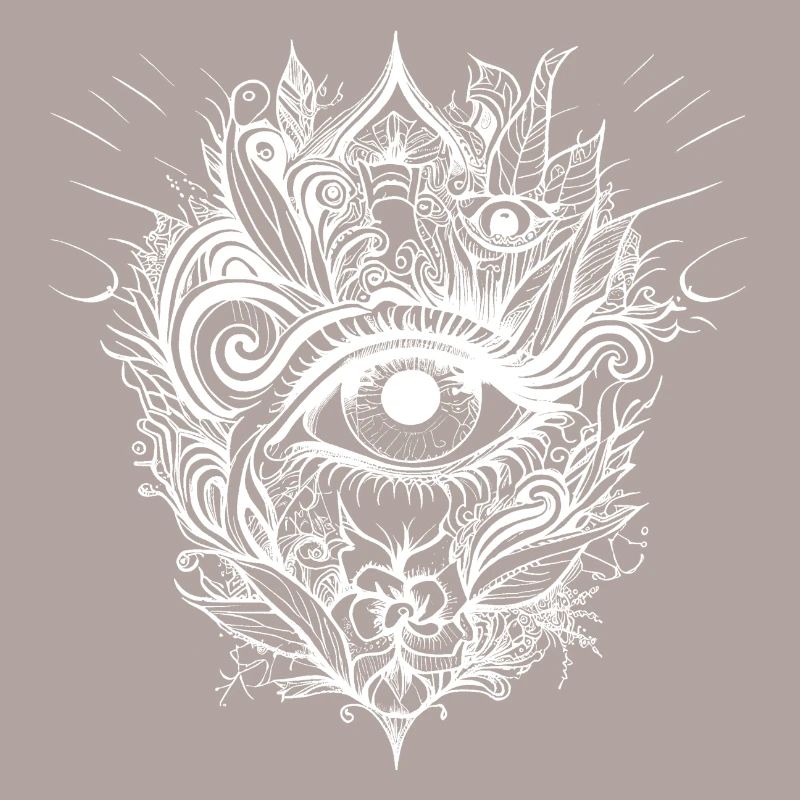 Psychedelic eye with trippy patterns