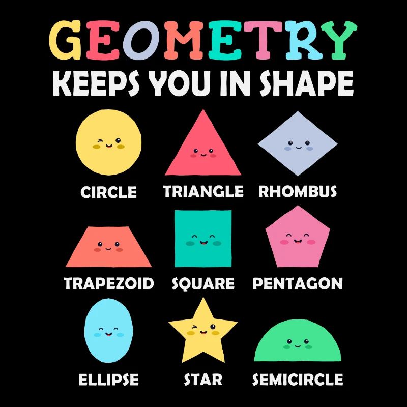 Geometrische Formen mit positiven Sprüchen