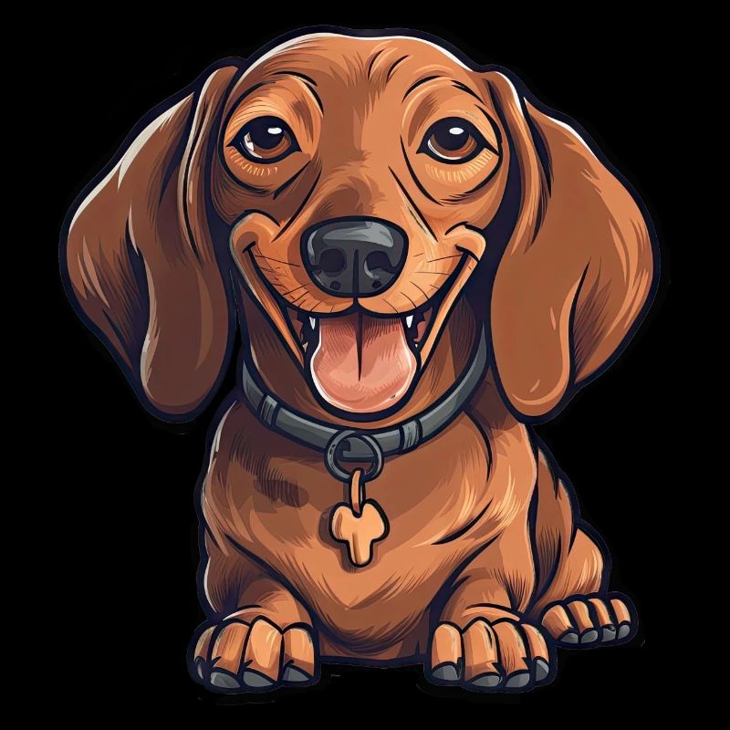Dackel Teckel Hund Rasse Illustration Welpe Bild