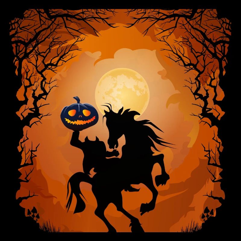 Halloween Scary Pumpkin Headless Horseman