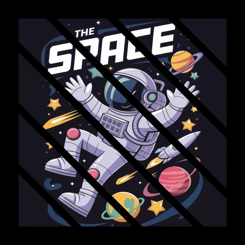Rétro L’astronaute de l’espace Planètes spatiales