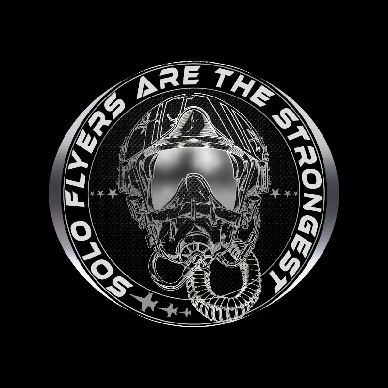 Fighterjet Pilot Helmet Sticker