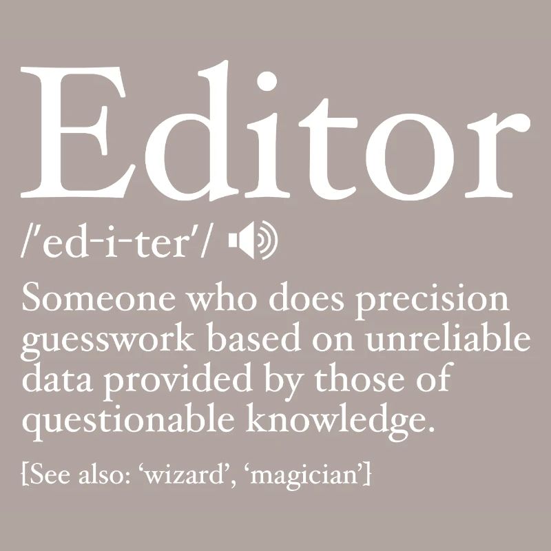 Lustige Editor-Definition Editor-Definition - Editor