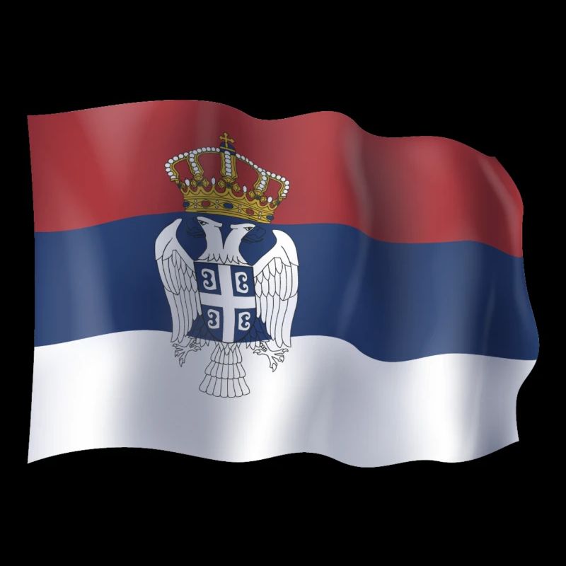 Drapeau flottant de la Serbie