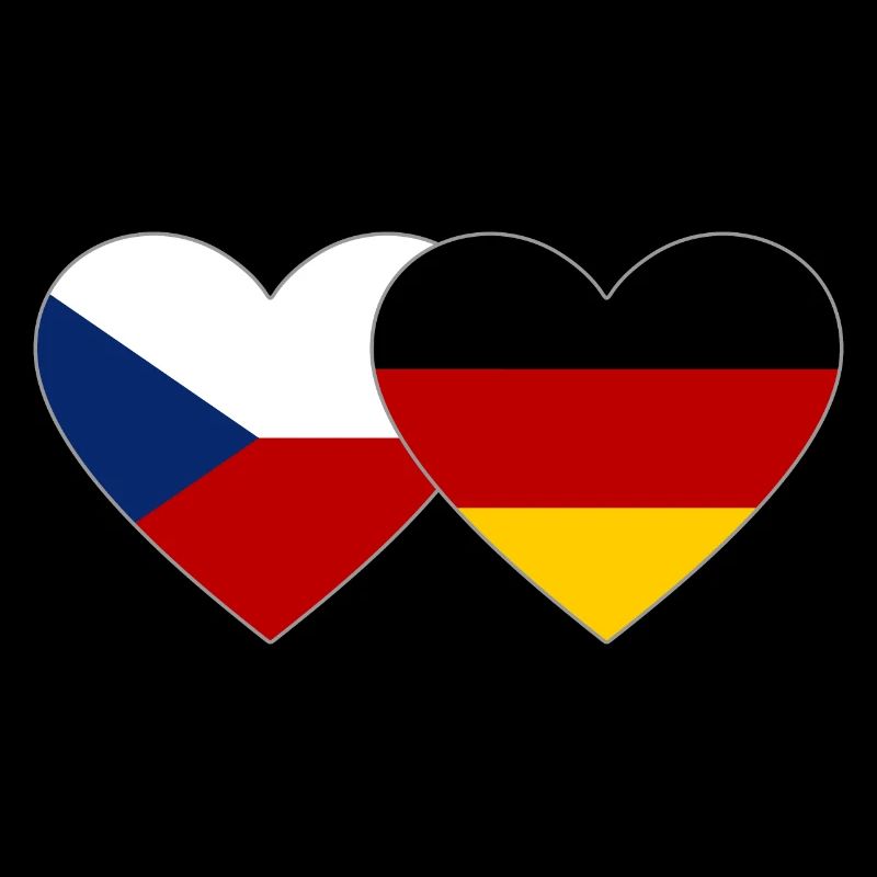 République tchèque Allemagne Flag Heart
