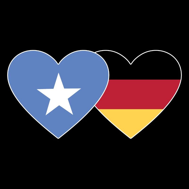 Somalia Deutschland Flagge Herz