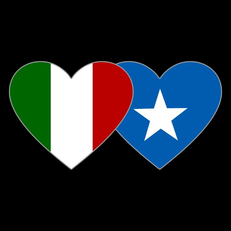 Italien Somalia Flagge Herz