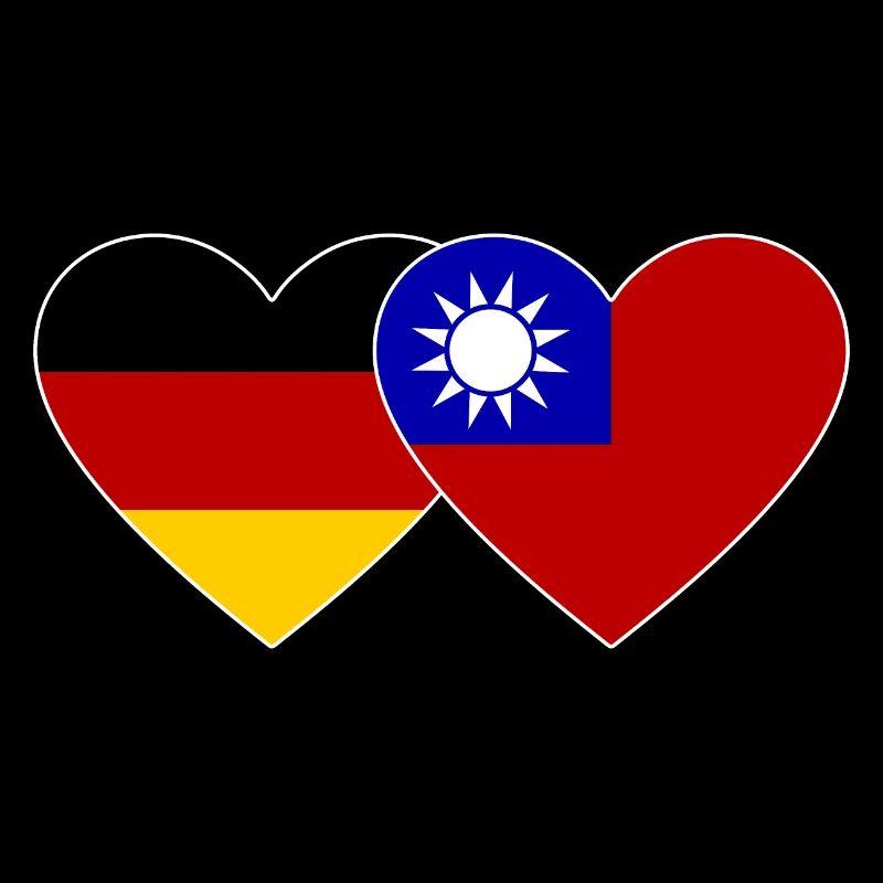 Allemagne Taiwan Flag Heart