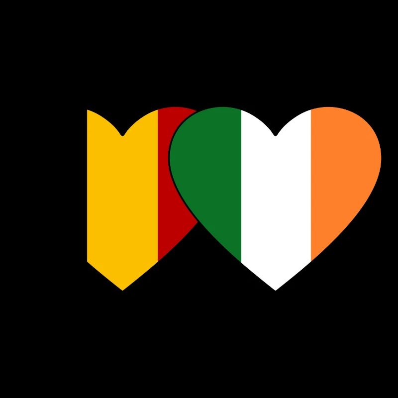 Belgique Irlande Flag Heart