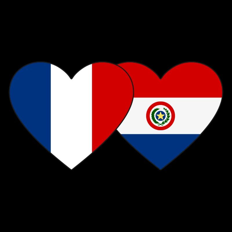 France Paraguay Drapeau du Cœur