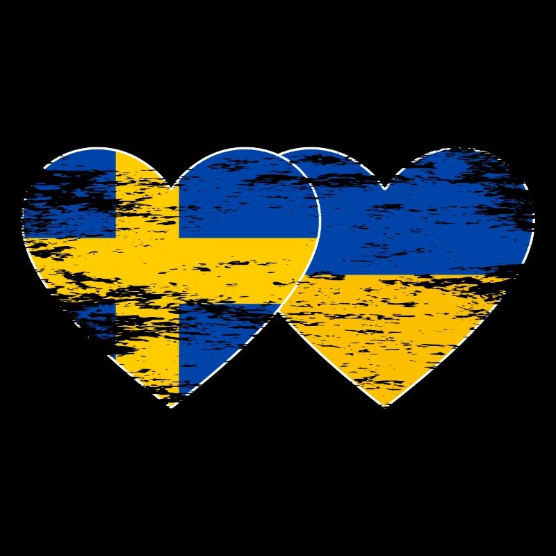 Schweden Ukraine Flagge Herz used