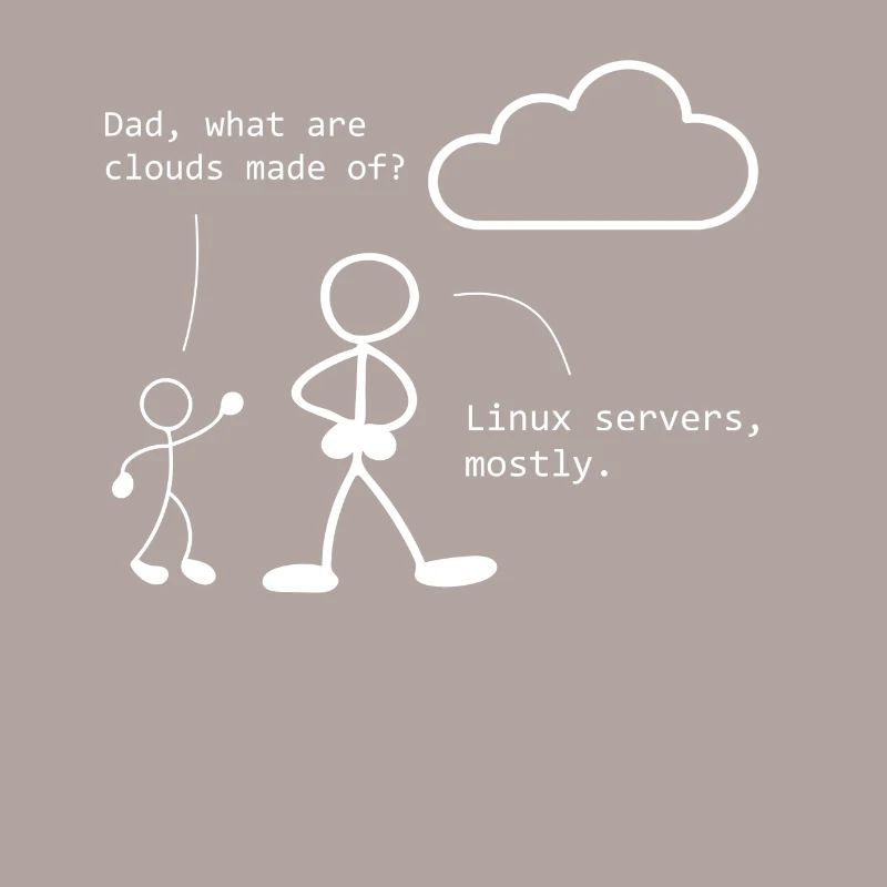 Cloud Witz ITler Programmierer Computerfachmann