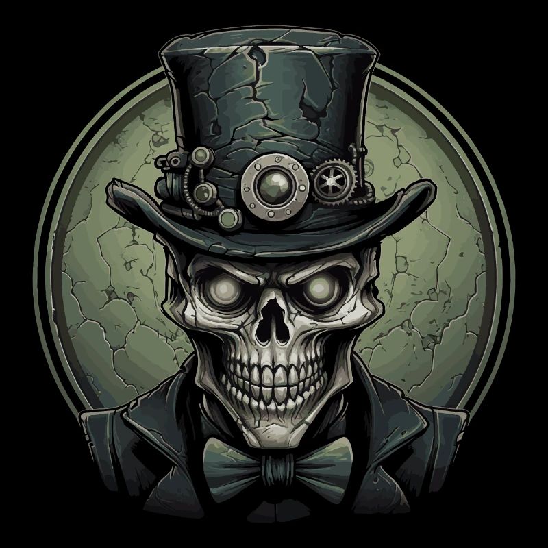 Steampunk Zombie Schädel