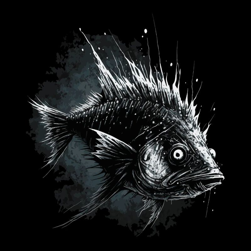 Drôle De Poisson Effrayant