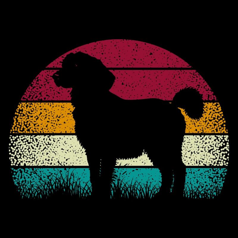 Standard Pyredoodle Vintage Retro
