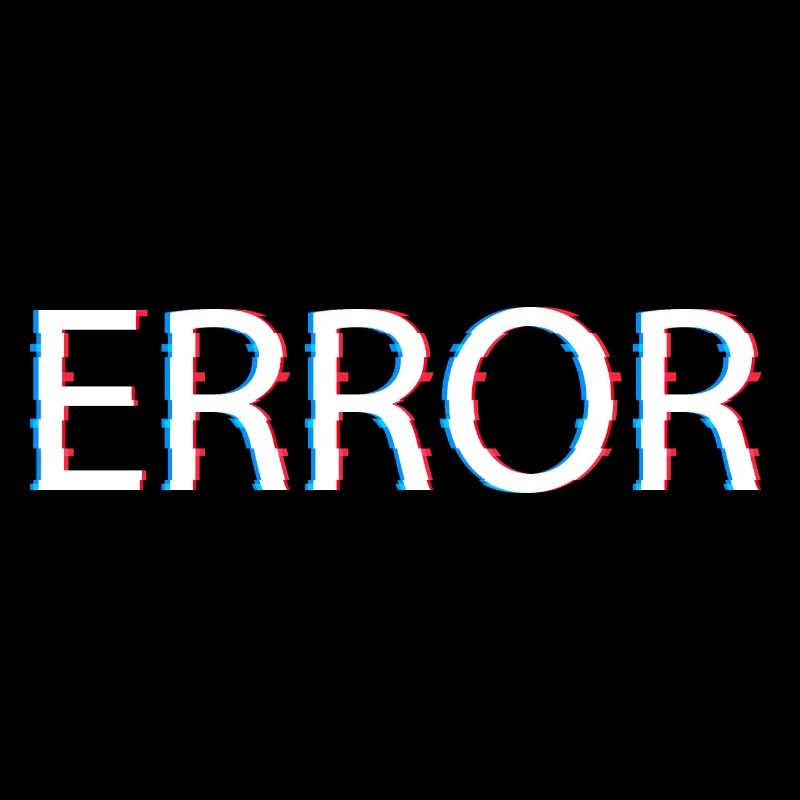 Error design with cool glitch effect