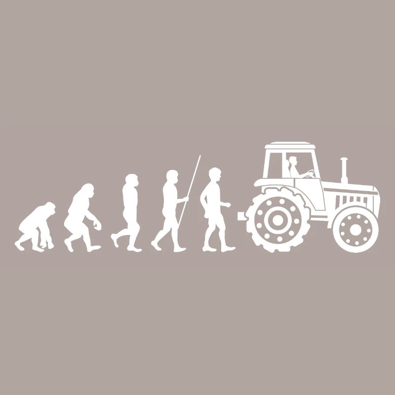 Traktor Trekker Bauer Landwirt Evolution weiss