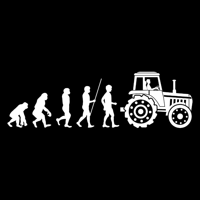 Traktor Trekker Bauer Landwirt Evolution weiss