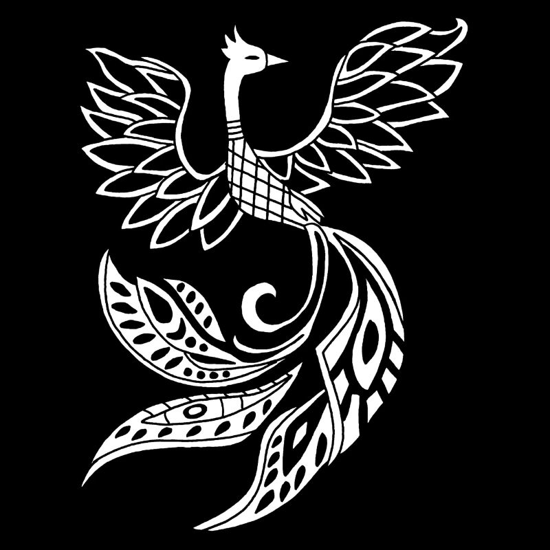 Oiseau phénix blanc