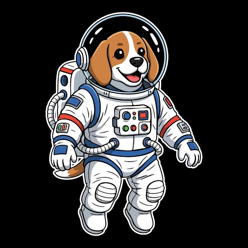 Chien Beagle Astronaute Espace Couleur