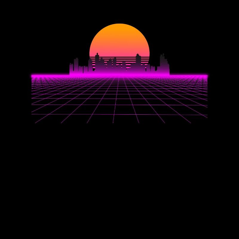 Vaporwave Skyline 80s 90s gift idea