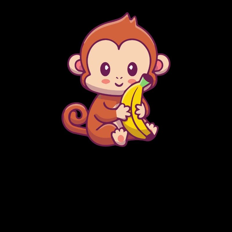 Bébé singe banane mignon singe