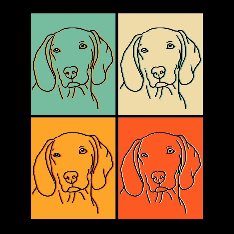 Weimaraner Popart Geschenk