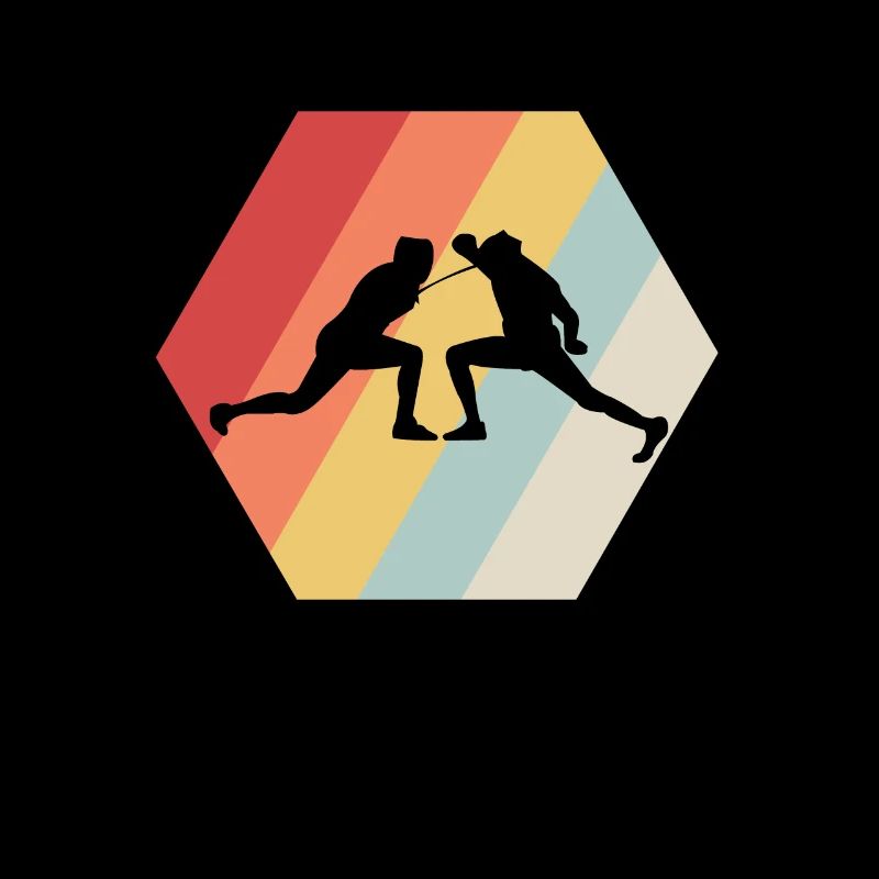 Fecht Mannschaft Fechten Fechter Retro