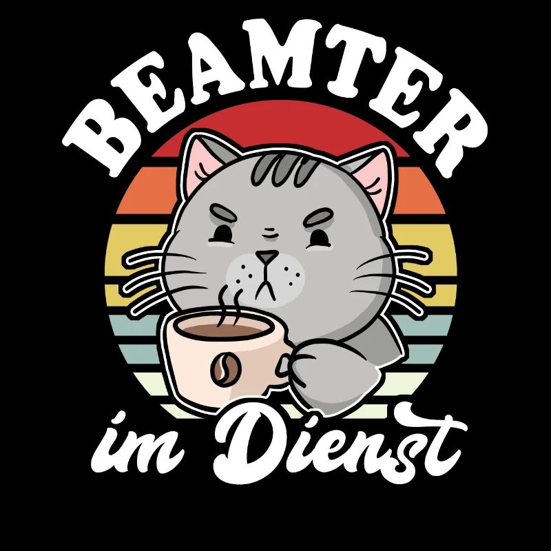 Beamter Katze Kaffee Beamtentum Beamte