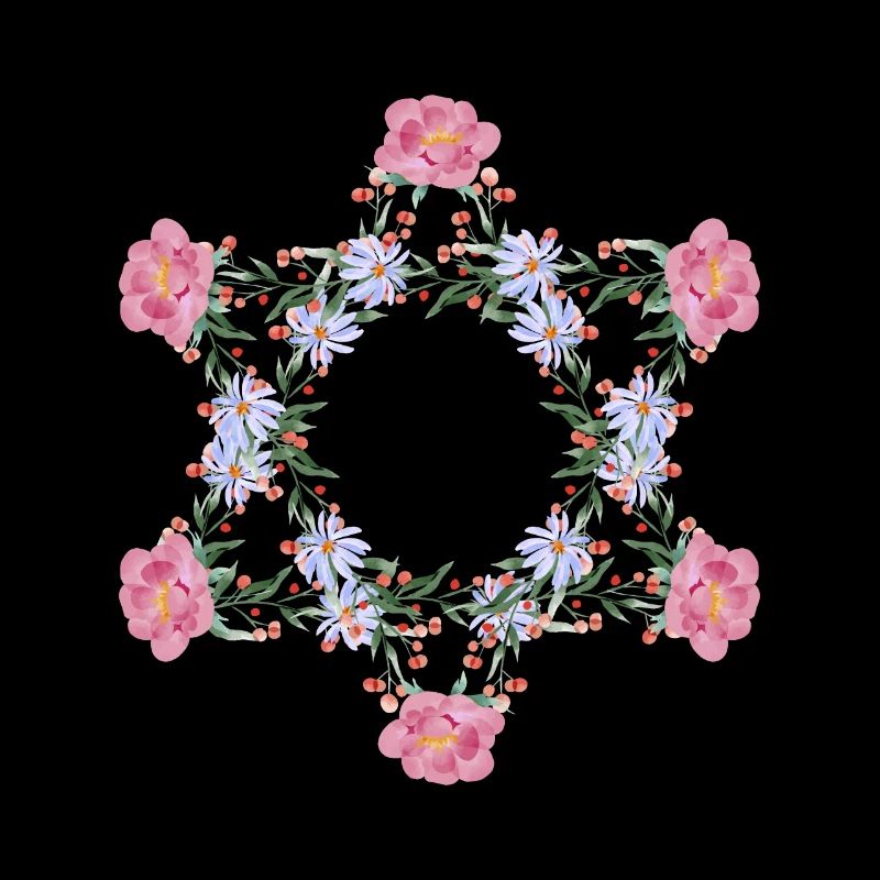 Fleurs de l'étoile de David juive