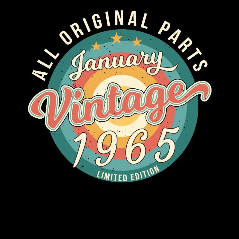 1965 En janvier rétro original