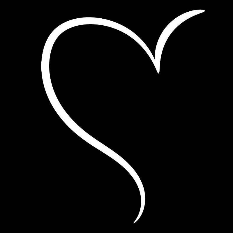 Weisses Halbes Herz Liebe