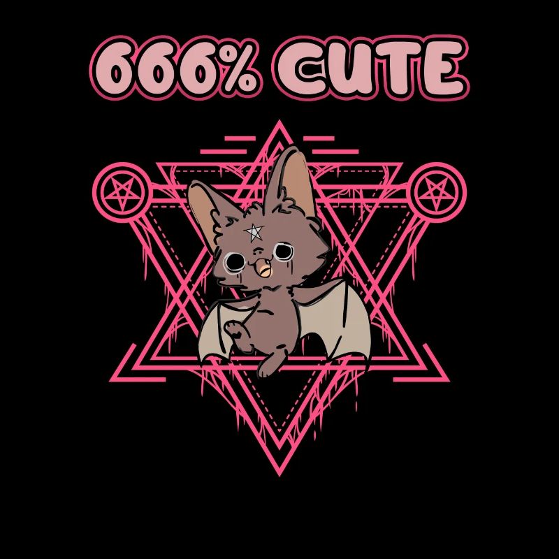 666% Mignon kawaii Satanic Goth