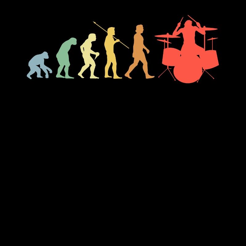 Schlagzeug Evolution Retro Musik Drummer
