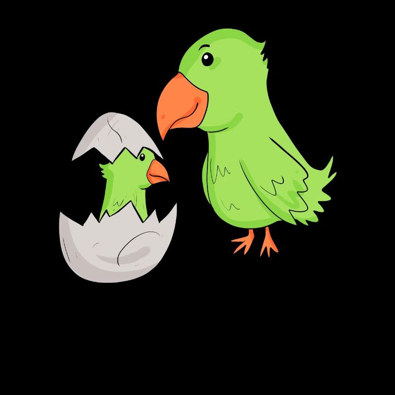 Parrot with baby parrot