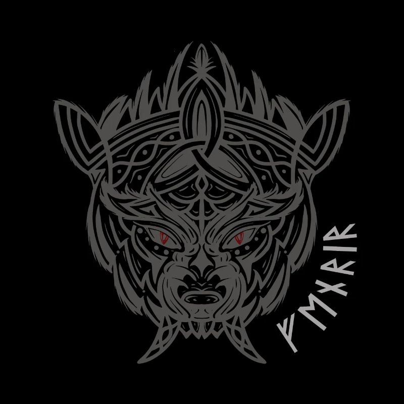 Fenriswolf Wikinger Wolf Fenrir
