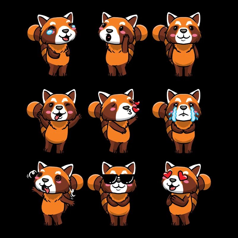 Panda roux Petit panda émoticône