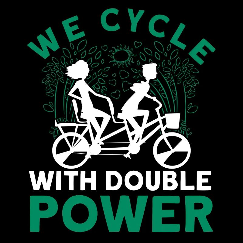Nous faisons du vélo avec un vélo tandem à double puissance