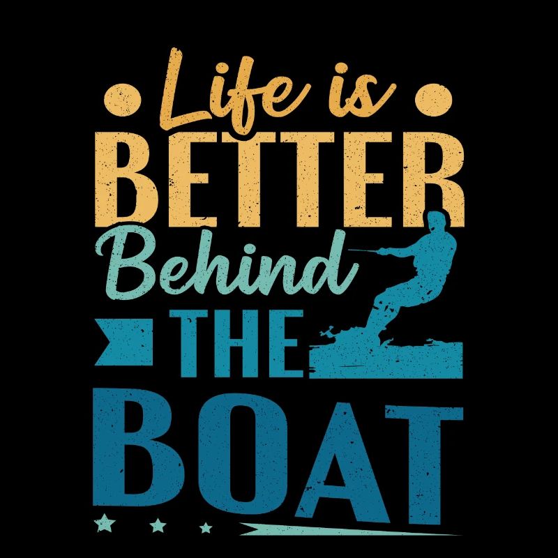 Das Leben ist besser hinter dem Boot Wakeboarding