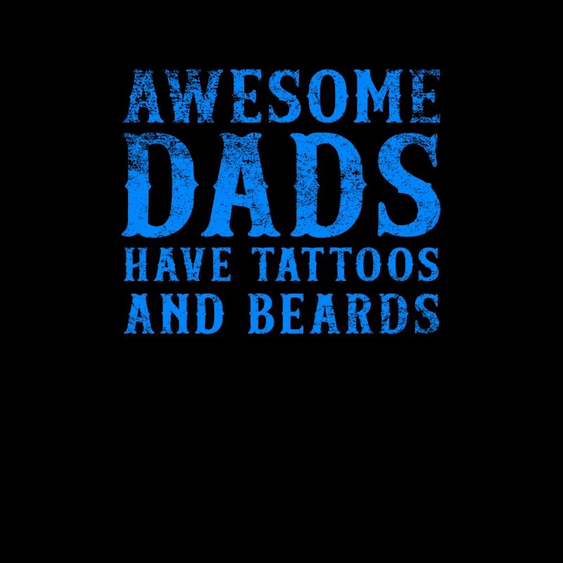 Tattoo Bart Papa Vater Tätowierung Geschenk Cool