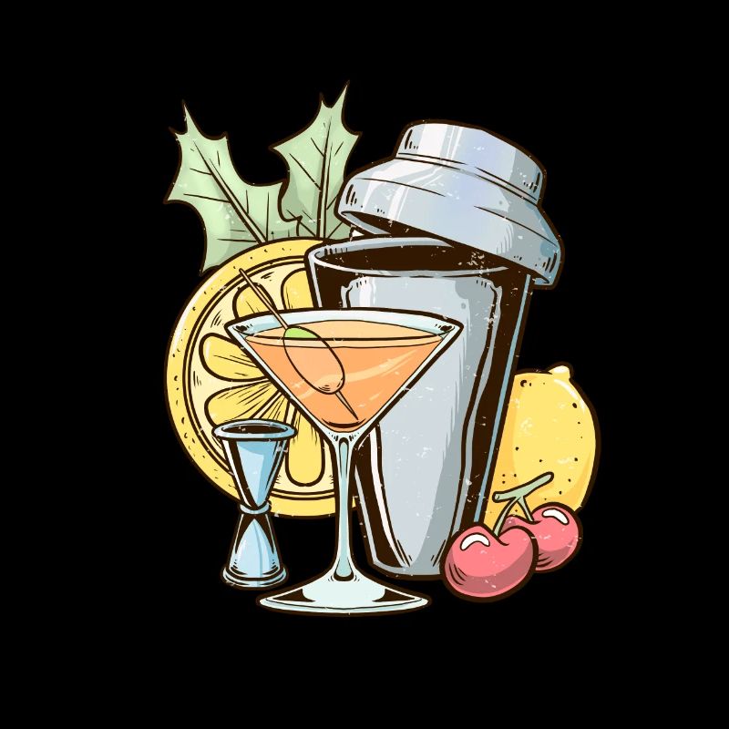 Vintage Bartender Mix Cocktail Barkeeper
